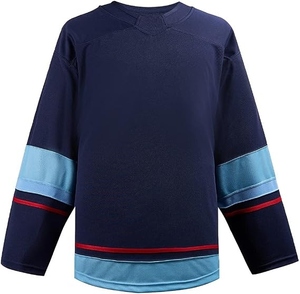Custom Sublimated Ice Hockey Jersey High Quality Plain Blank Ice Hockey Shirts Breathable Ice Hockey Wear Uniform for <b>Men</b> Youth - Product Image 1