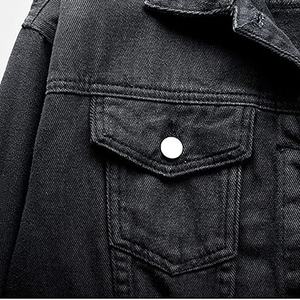 OEM <b>Men</b> <b>Denim</b> Jean <b>Jacket</b> Casual Streetwear Ripped Button Front <b>Denim</b> <b>Jacket</b> for <b>Men</b> - Product Image 3