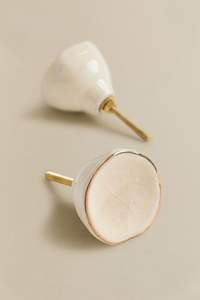 Poignée de meuble vintage en céramique en forme de citrouille, bouton décoratif rétro moderne pour tiroir, chambre, salle de bain, armoire - Product Image 2