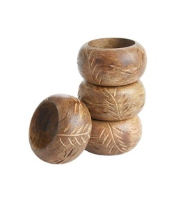 Anneaux de serviette en bois de bonne qualité, parfaits pour les restaurants, les hôtels, la restauration, prix de gros, fabriqués en Inde - Product Image 1