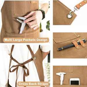 Tablier personnalisé de haute qualité pour atelier, barbecue et travail du bois - Product Image 4