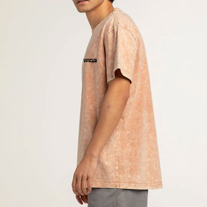 Service OEM, t-shirt ample personnalisé imprimé, effet délavé, pour hommes, 100% coton, vente en gros, prix bas, t-shirts effet délavé pour hommes - Product Image 5