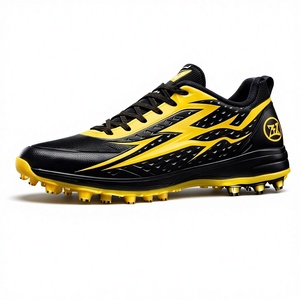 Chaussures de cricket à crampons en caoutchouc HIT ZONE, double couture, ambidextres, haute adhérence, légères, durables, pour l'entraînement et les matchs sportifs - Product Image 1