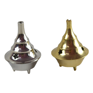 Quemador de Incienso Decorativo de Latón con Diseño Metálico, Acabado Dorado, Porta Incienso de Diseño Estándar Indio - Product Image 4