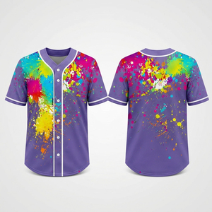Camiseta de Béisbol con Botones, Jersey Deportivo de Poliéster, Proveedor Mayorista, Jersey de Béisbol Sublimado Personalizado - Product Image 1