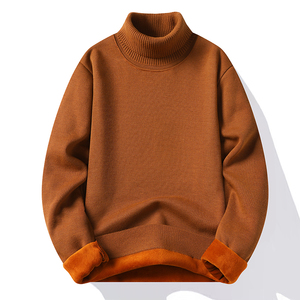 <b>Men's</b> <b>Turtleneck</b> Knitted Pullover Solid Color Casual Winter Sweater Regular Fit Long Sleeve <b>Red</b> - Product Image 5