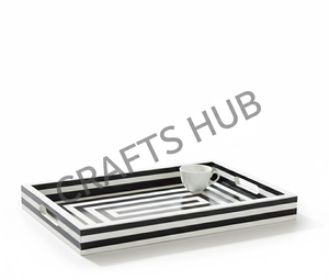 CRAFTS HUB Bandeja de Servir Rectangular de Resina, Clásica, Pulida, Hecha a Mano, Ecológica, Duradera, de Grado Alimenticio - Product Image 6