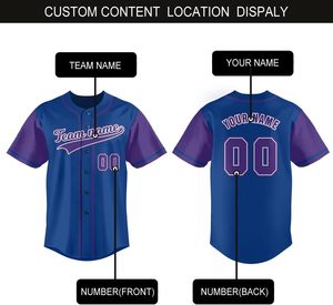 Maillot de baseball à manches courtes pour hommes, pas cher, uni, pour toutes les équipes - Product Image 4