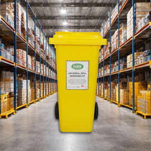 Kit de Derrame de Aceite y Productos Químicos de 240L con Contenedor con Ruedas, Kit de Respuesta a Derrames de Emergencia de 63 Galones para Fábrica, Almacén y Laboratorio - Product Image 3