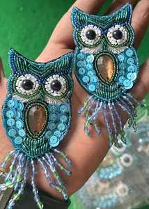 Pendientes de Mariposa Hechos a Mano con Cuentas y Lentejuelas Bordadas, Estilo Vintage, Coloridos, Joyería Artesanal de Moda, Ligeros, para Fiesta - Product Image 4