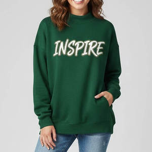 Premium womens high neck <b>sweatshirt</b> with soft fleece lining stylish loose fit and <b>long</b> sleeves ideal for winter and casual wear - Product Image 6