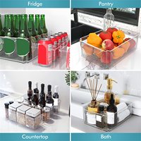 Ensemble de 7 contenants de rangement pour réfrigérateur en PP transparent avec couvercles, étanches, sans BPA, compatibles lave-vaisselle, empilables, boîtes organisatrices de cuisine