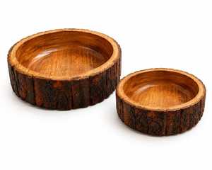Bols ronds en bois faits à la main, décoration d'intérieur en bois naturel, ensemble de récipients rustiques - Product Image 3