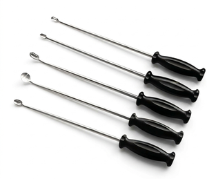 Juego de 5 Curetas Óseas de Calidad Premium O/L 15" para Cirugía de Reemplazo de Cadera, Instrumento Ortopédico de Acero Inoxidable con Certificación CE ISO - Product Image 3
