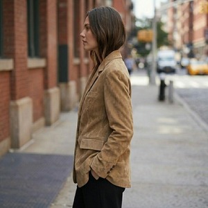 <b>Women</b>’s <b>Brown</b> Genuine Suede Blazer – Vintage Style Suede <b>Jacket</b> - Gift For Her - Product Image 5