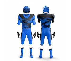 Uniforme de football américain personnalisé |   Ensemble de football avec maillot et pantalon |   Vêtements de sport en polyester respirant - Product Image 5