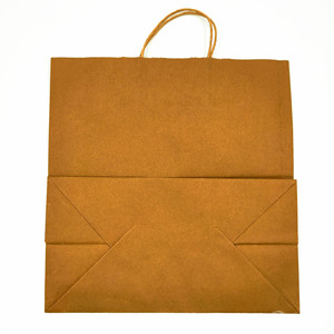 Vente en gros de sacs en papier kraft brun 2024 avec poignées personnalisables Sacs à provisions recyclés pour emballage avec votre logo - Product Image 1