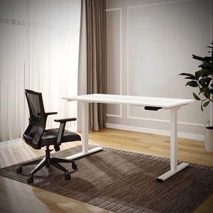 Dual Motor Electric Standing Desk Adjustable Height Home <b>Office</b> <b>Computer</b> Workstation Sit Stand Two-Piece Tabletop Workstation - Product Image 1