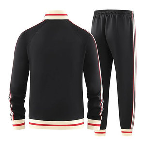 Men Tracksuits 2-Piece Outfits Solid Long Sleeve Full-Zip Sports Set Stand Collar <b>Jacket</b> Pants <b>Running</b> Sweatsuit Casual - Product Image 2