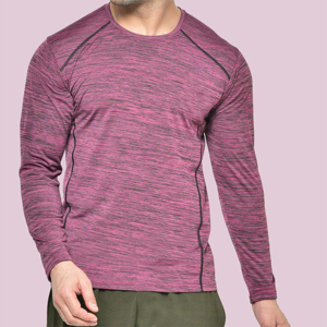 <b>Men's</b> Long Sleeve Knitted O-Neck <b>T</b>-<b>Shirt</b> Solid Color Regular Fit Quick Dry Sporty Style <b>Pink</b> <b>men</b> premium <b>t</b> <b>shirt</b> <b>men</b> - Product Image 6