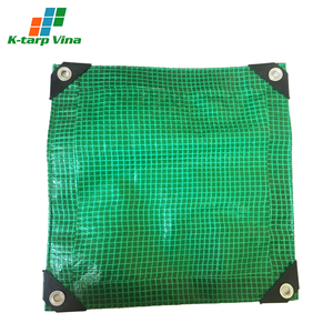 Bâche en maille PE verte transparente, ignifuge, résistante aux UV, imperméable, pour camion, transport de marchandises, découpe industrielle - Product Image 2