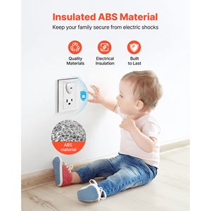 Confezione da 70 coperture per prese elettriche, tappi protettivi per prese elettriche, installazione facile, funzione di sicurezza per la prevenzione degli urti - Product Image 2