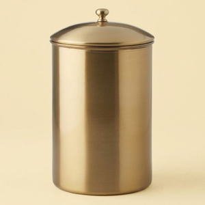 Luxury Brushed Gold Metal Kitchen Storage Canister Airtight Metal <b>Jar</b> For Tea Coffee Sugar & <b>Spices</b> Decorative Container - Product Image 1