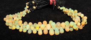 AAA Natural Flashy Ethiopian <b>Opal</b> Smooth Teardrop Beads 4x6 To 5x7 MM Welo <b>Opal</b> Gemstone Drop Beads Strand 8 Inch Smooth Beads - Product Image 6