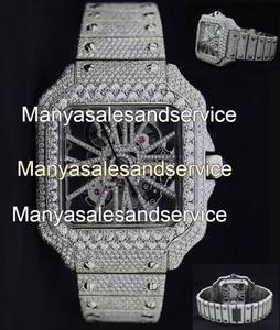 Reloj de Pulsera de Acero Inoxidable con Moissanita que Pasa la Prueba del Diamante VVS, Mecánico Automático, con Incrustaciones de Diamantes - Product Image 2