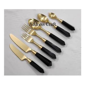High Quality 304 Stainless Steel <b>Flatware</b> <b>Set</b> With Resin Handle Mirror Polish Cutlery <b>Set</b> Spoon Fork Knife Tableware Silverware - Product Image 5