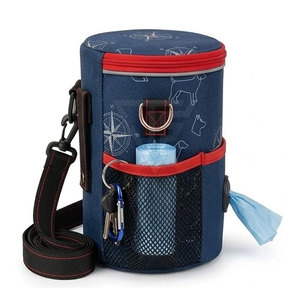 Sac à friandises pour dressage de chiens avec sangle réglable, poche zippée et porte-sac à déjections pour la promenade et la formation caninales - Product Image 4