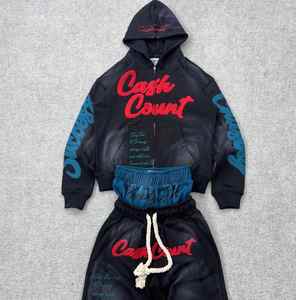 Ensemble short et veste coupe-vent en nylon imperméable personnalisé, survêtement léger avec short et sweat à capuche pour l'été - Product Image 6