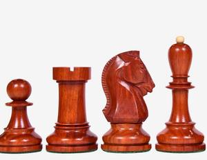 <b>Vintage</b> 1915-1925 Nimzovich Staunton Chess Set Ebony And Boxwood Pieces 3.75 King with King Side Stamping At Best Price - Product Image 1