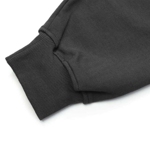 High Quality Thermal Cotton Breathable Custom Brand Men's Winter Pullover Hoodie with Stand Collar Regular Fit Yarn-Dyed Fabric - Product Image 3