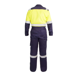 Hi Vis Twill Cotton Work Wear Coverall Suit Men Custom Drill Workwear <b>Overall</b> High Visibility Reflective Stripes Safety Uniform - Product Image 2