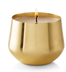 Pot à bougie en métal de qualité supérieure, couleur or rose, martelé, avec couvercle, pour la décoration de la maison et de Noël, personnalisable - Product Image 1