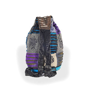 Lamatar1 Men's Stylish Bohemian-Style Cotton Razor Cut <b>Backpack</b> 3-Pocket Design Handmade Zipper Portable <b>Travel</b> <b>Bag</b> Inspired - Product Image 6