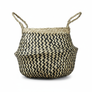 Paniers de rangement en jonc de mer tressé naturel et coloré, faits à la main, vente en gros à prix abordable, organisateur écologique pliable pour l'organisation de la maison - Product Image 4