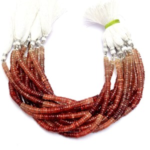 Cuentas Heishi lisas de labradorita AAA+ de 5mm-6mm, piedras preciosas semipreciosas naturales raras de andesina, cuentas espaciadoras tipo rondelle para joyería - Product Image 3