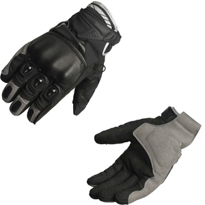 Gants de moto en cuir pour hommes, à doigts entiers, avec fermeture auto-agrippante, équipement de protection pour le cyclisme, utilisation estivale - Product Image 1