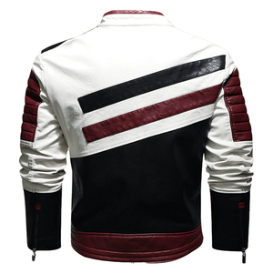 Blouson de motard en cuir véritable noir pour homme, col à revers classique, fermeture éclair sur le devant, veste décontractée de qualité supérieure, vêtement d'extérieur tendance - Product Image 4