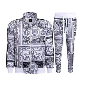 Men's Black <b>White</b> Solid Hooded Full Sleeve <b>Tracksuit</b> Set Quick Dry Lightweight Breathable Polyester Streetwear Regular Fit - Product Image 2