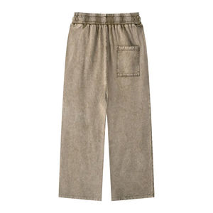 Pantalones Deportivos de Felpa 100% Algodón al por Mayor, de Alta Calidad, con Bolsillo, Personalizados, Lavados con Ácido, Efecto Desteñido por el Sol - Product Image 4