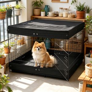 Cuccia per Cani da Esterno Salvaspazio per Recinzioni e Box per Animali Domestici - Product Image 5