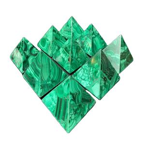 Pirámide de malaquita natural, cristal verde con bandas de malaquita, piedra curativa para Reiki, meditación, energía, decoración, venta al por mayor - Product Image 5