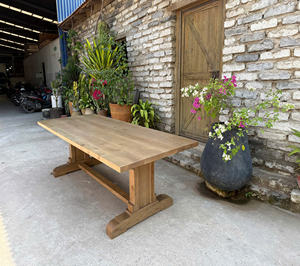 <b>Rustic</b> Brown Recycled Wood Oak Table Living Room Glass <b>Cabinet</b> Furniture for Home Use from VietNam. - Product Image 5