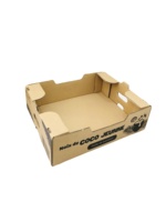 Boîte en carton ondulé de haute qualité, écologique, recyclable, avec étiquettes personnalisées, pour l'emballage de fruits frais, légumes et viandes