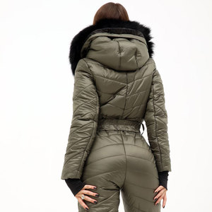 Combinaison de ski unisexe noire 2027, imperméable, softshell, veste et pantalon, ensemble isolé, chaud pour l'hiver, à capuche, nylon/polyester, fermeture éclair - Product Image 4