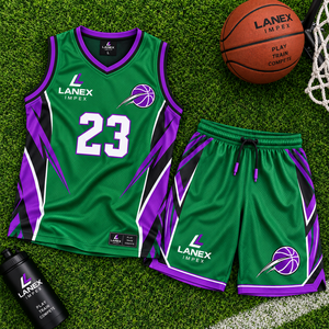 Ensemble d'uniformes de basket-ball professionnels personnalisés, maillot sans manches à col en v sublimé, short pour hommes, vêtements de sport d'équipe pour adultes, respirant - Product Image 6