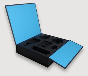 Caja de Regalo de Cartón Rígido Plegable de Lujo Personalizada con Cierre Magnético, Diseño Plegable, Grabado en Relieve, Laminación Mate, Forro Dorado - Product Image 1